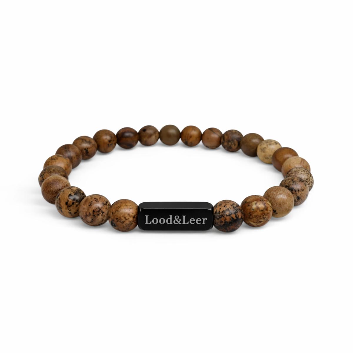 Jaspis Bruin Natuursteen Armband – Lood & Leer®