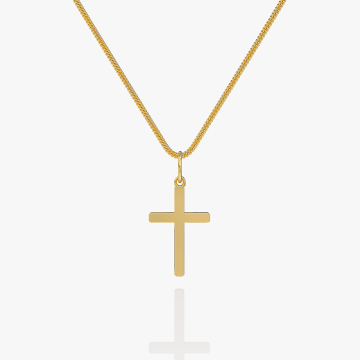 Cross Chain Pendant Gold
