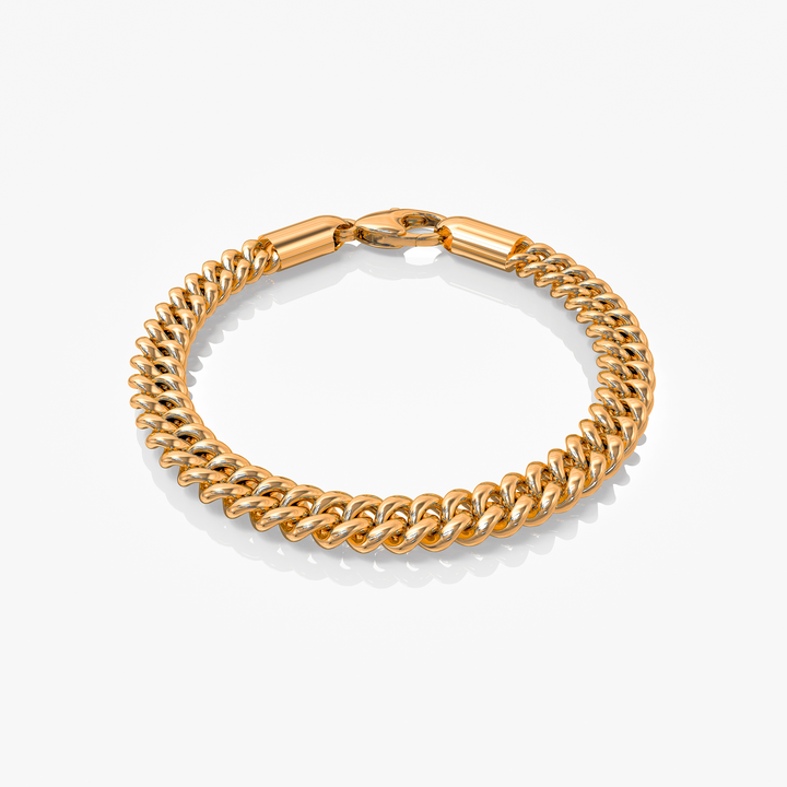 Cuban Link Armband Goud 8MM