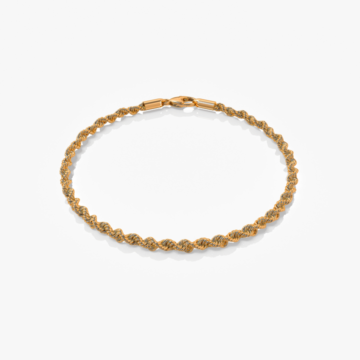 Rope Armband Goud 3MM