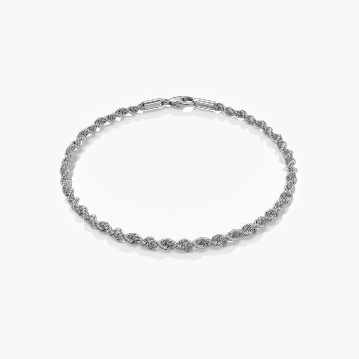 Rope Armband Zilver 3MM