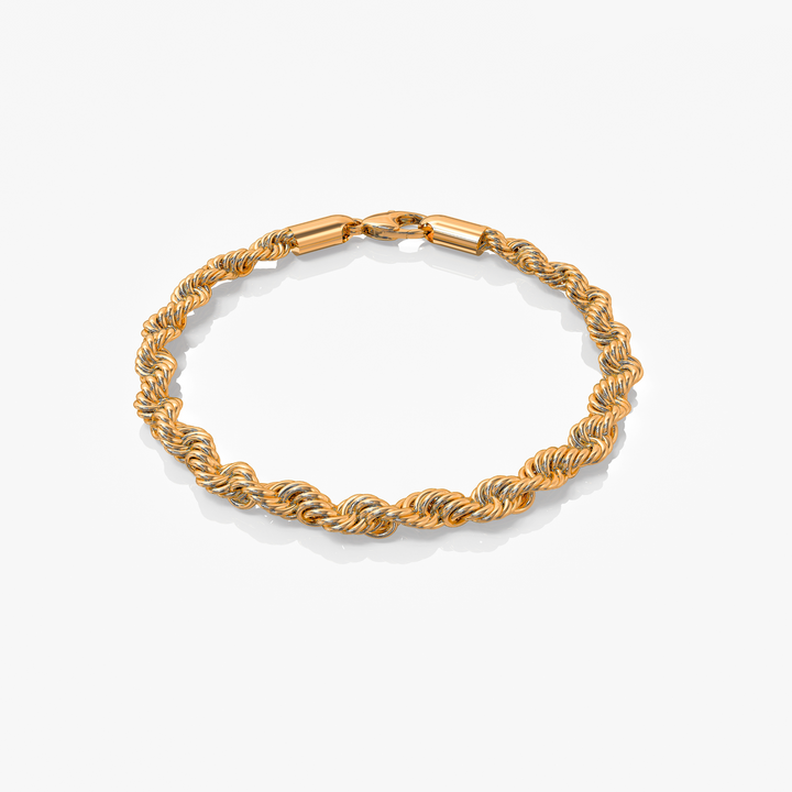 Rope Armband Goud 6MM