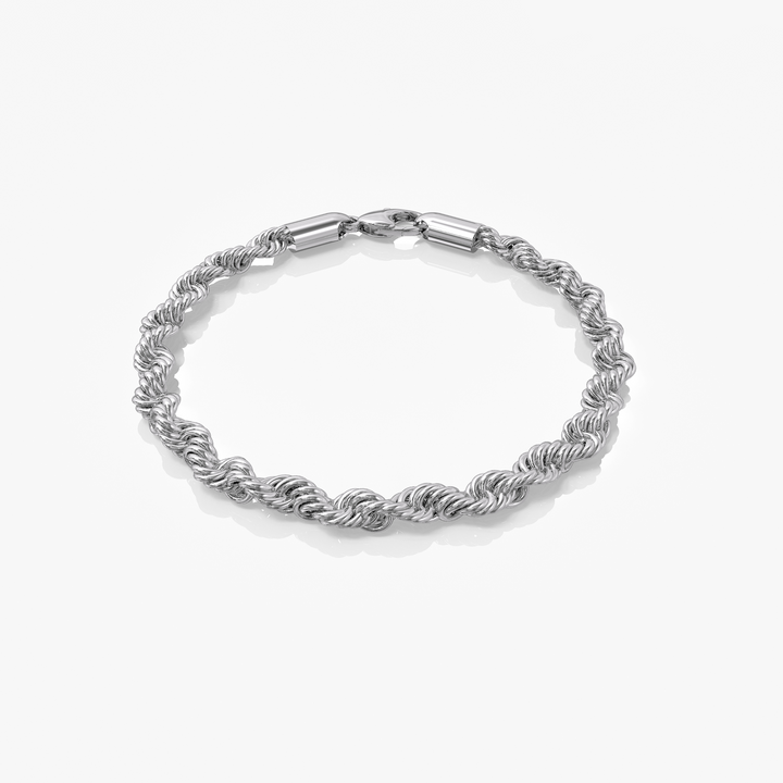 Rope Armband Zilver 6MM