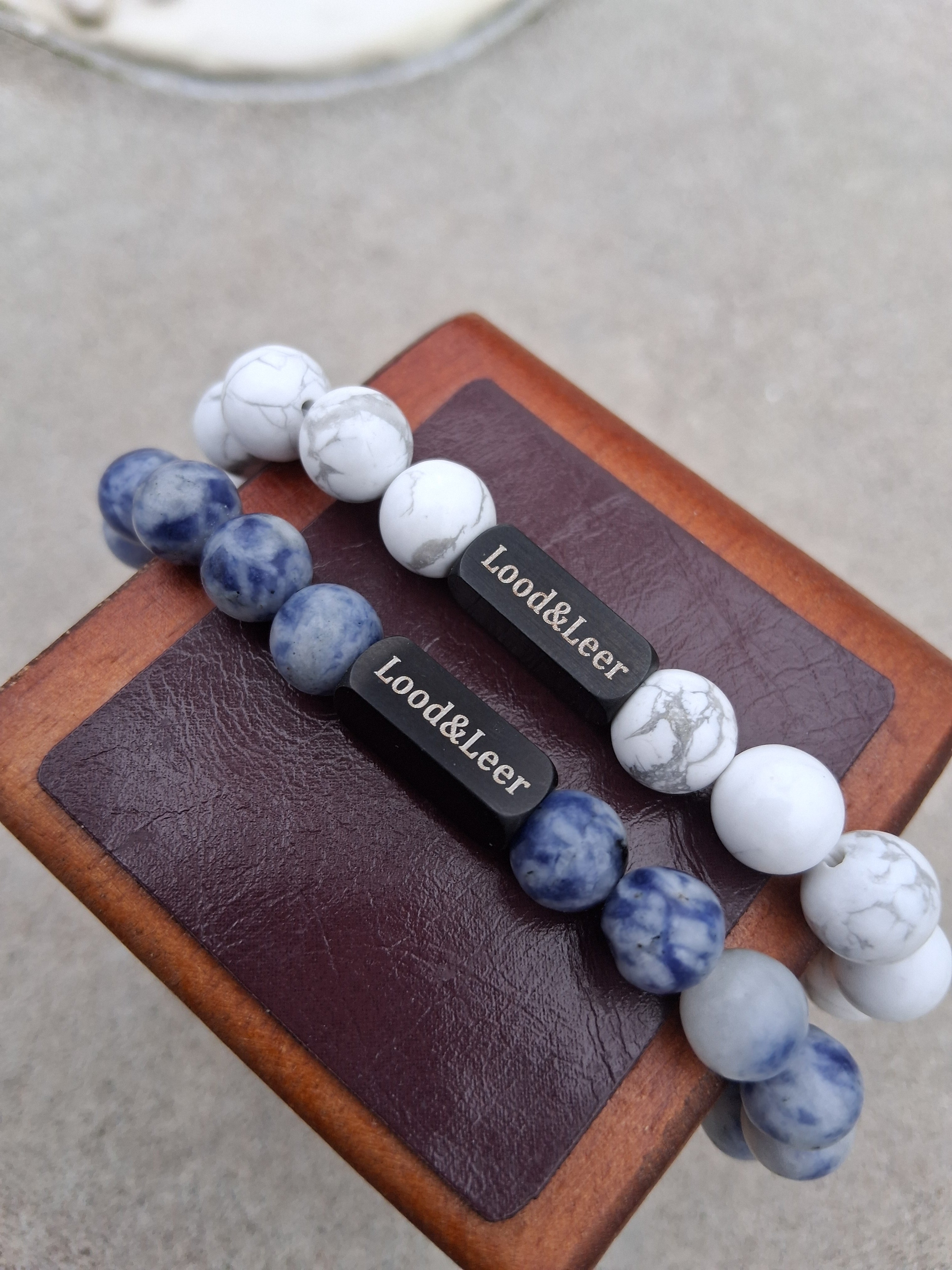 🎁 Valentijns Duo Armband – Blue Calm Set
