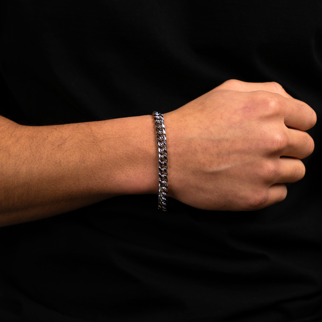 Cuban Link Armband Zilver 8MM