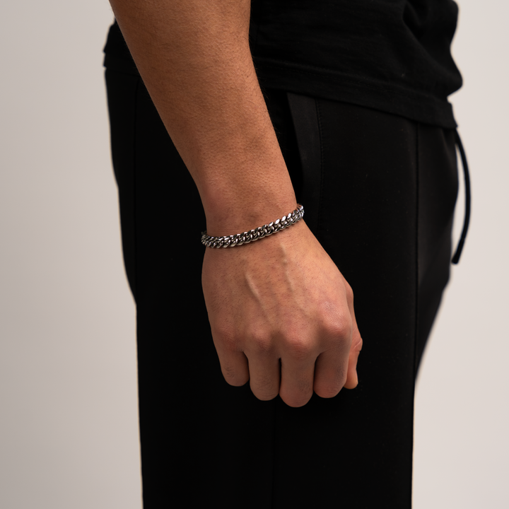 Cuban Link Armband Zilver 8MM