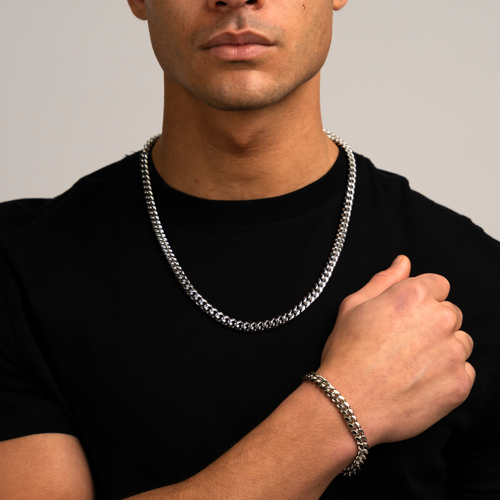 Cuban Link Armband Zilver 8MM