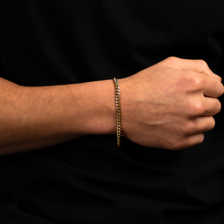 Cuban Link Armband Goud 5MM