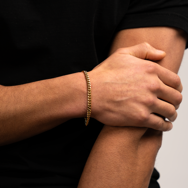 Cuban Link Armband Goud 5MM