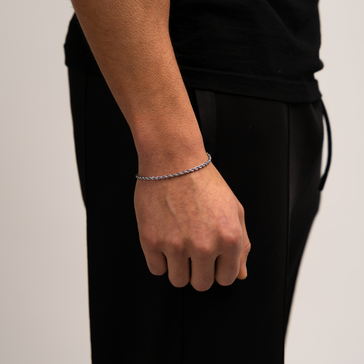 Rope Armband Zilver 3MM