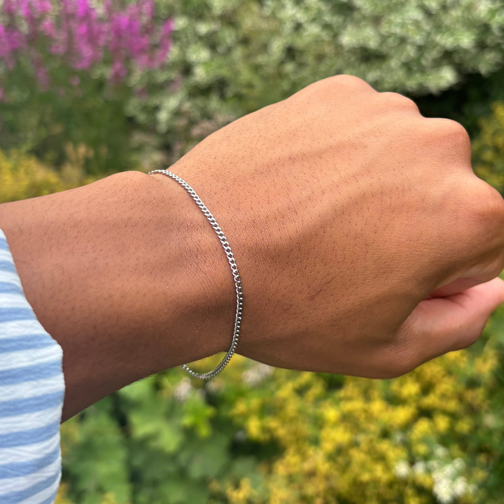 Cuban Link Armband Zilver 2MM