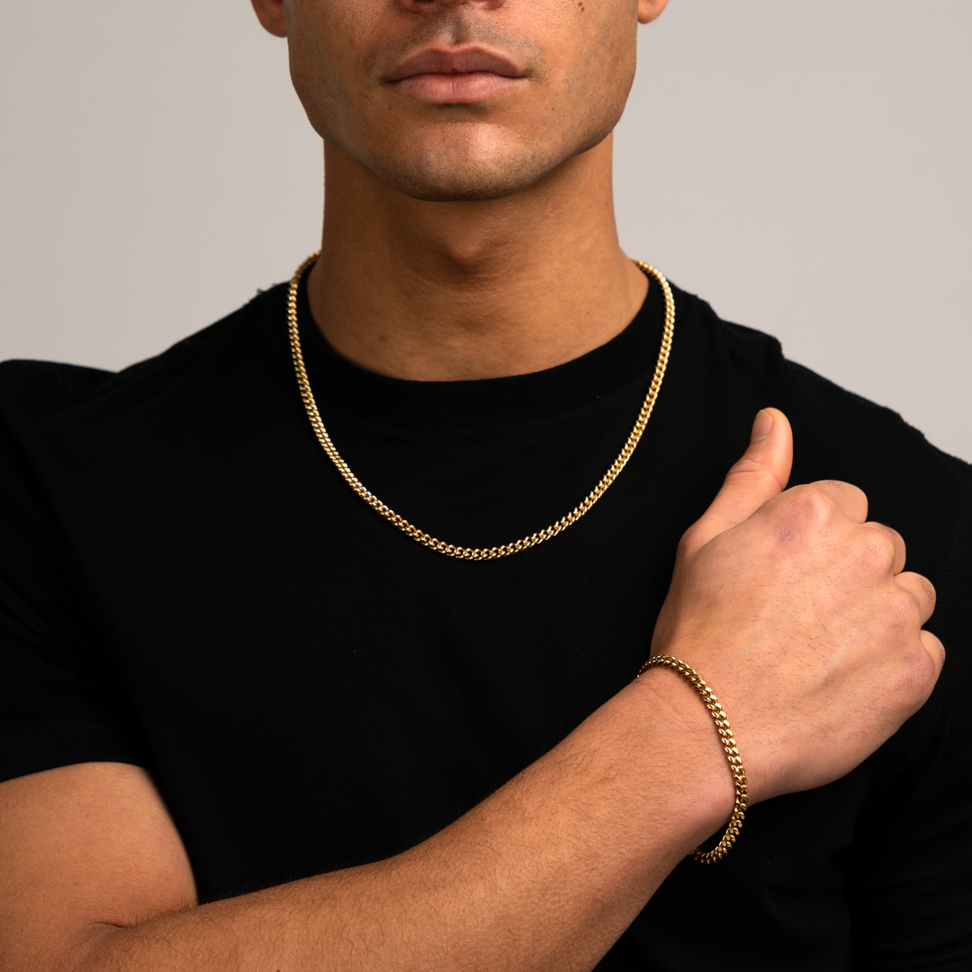 Cuban Link Armband Goud 5MM
