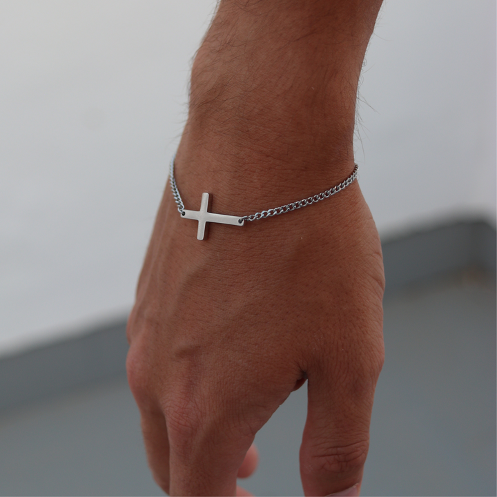 Cross Armband Zilver