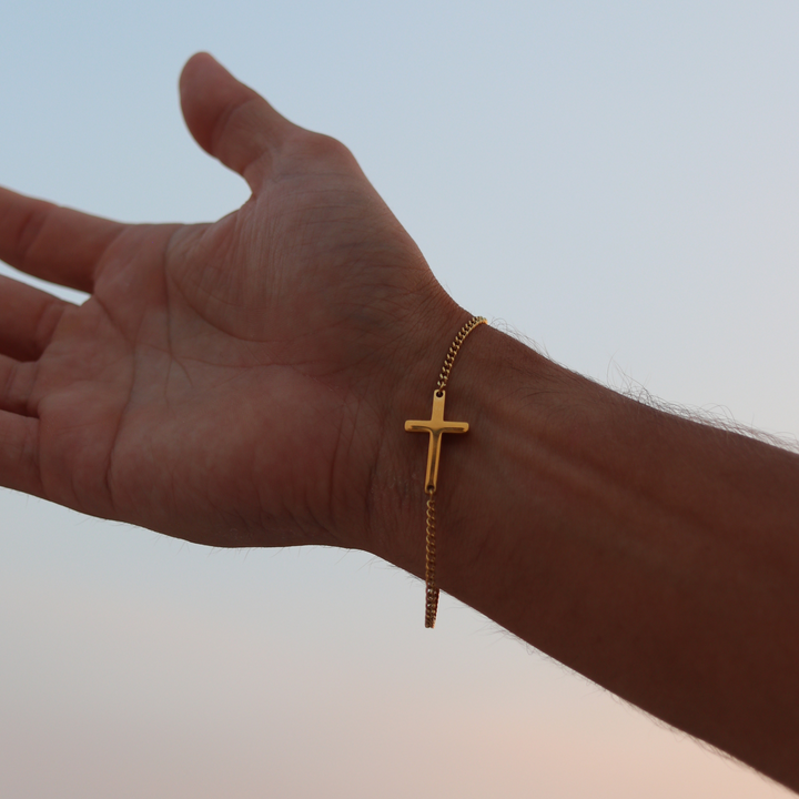 Cross Armband Goud