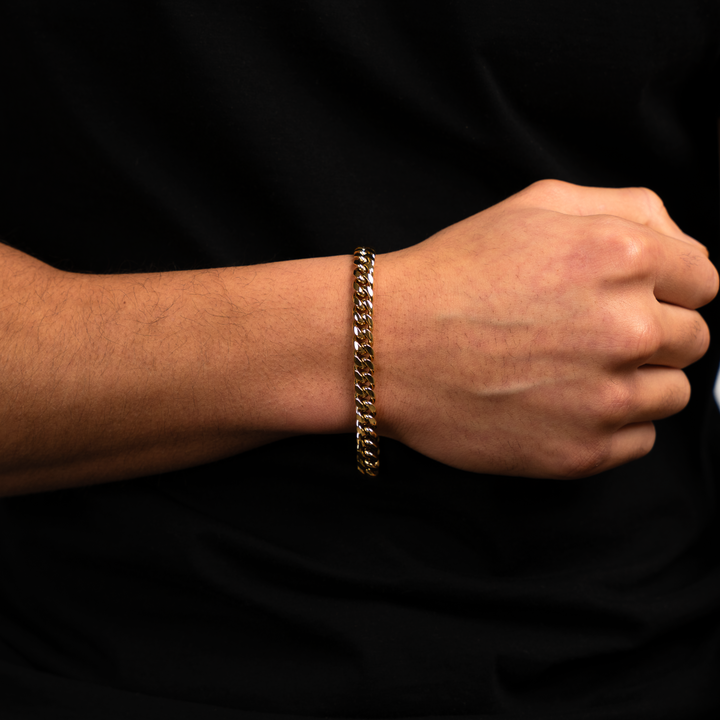 Cuban Link Armband Goud 8MM