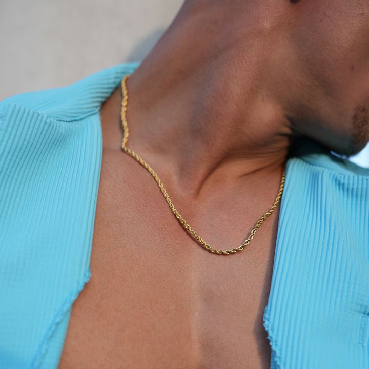 Rope Ketting Goud 3MM