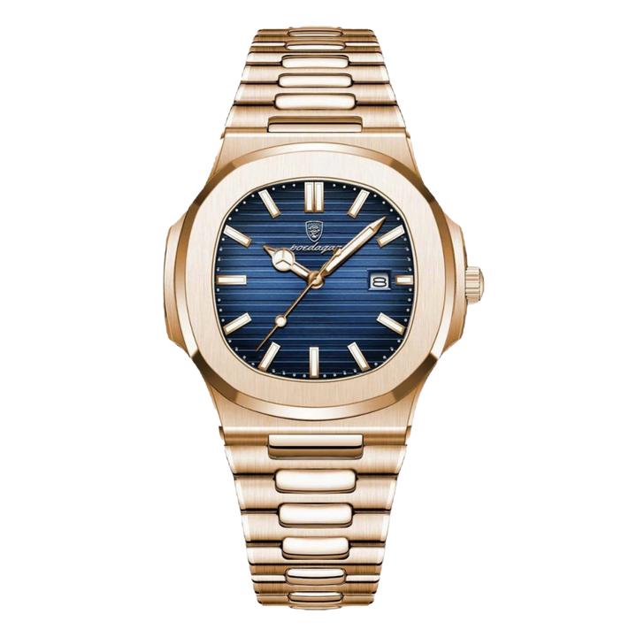 Marlow herenhorloge van Lood & Leer met 316L roestvrijstalen kast en elegante afwerking.