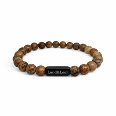 Jaspis Bruin Natuursteen Armband – Lood & Leer®