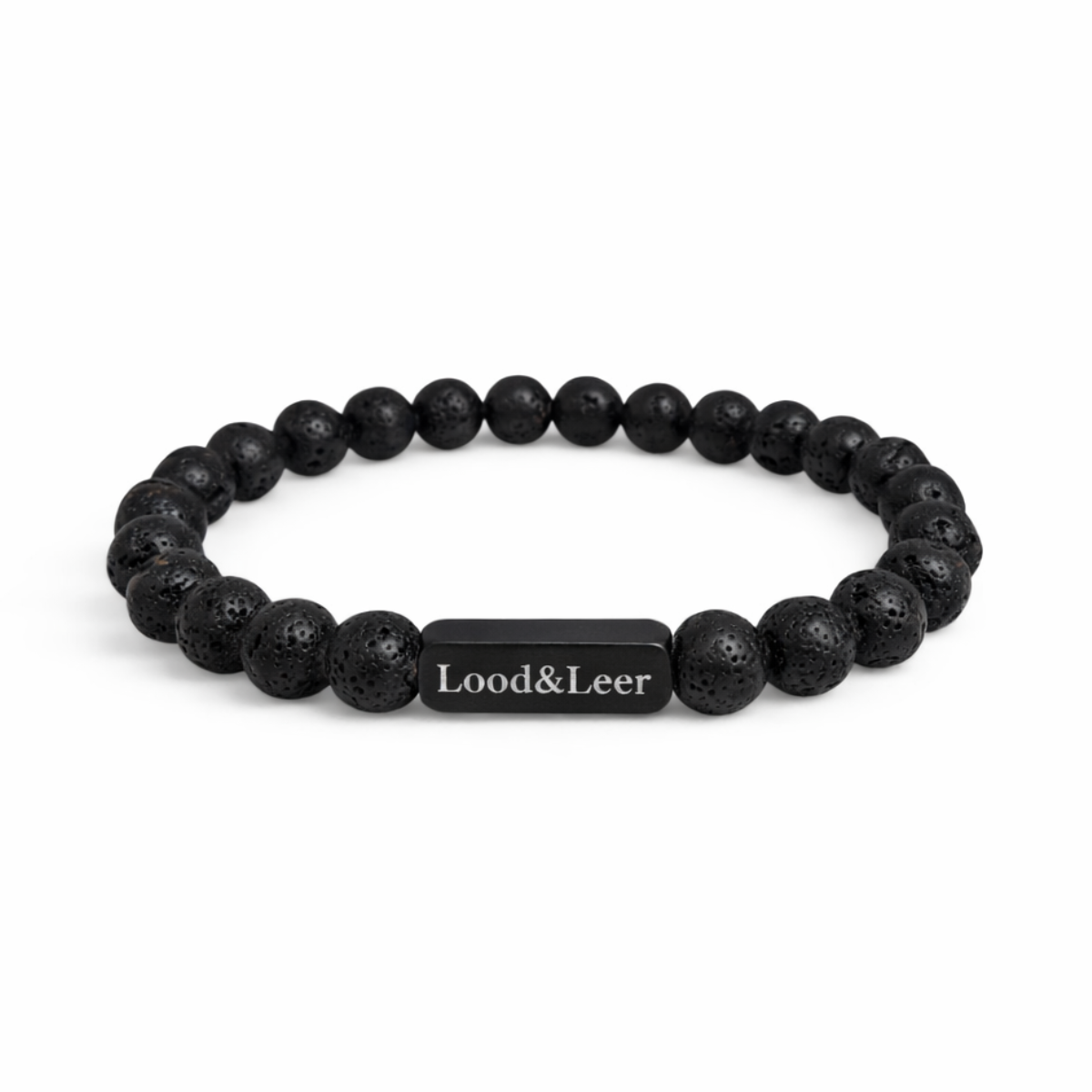 Lava Natuursteen Armband – Lood & Leer®
