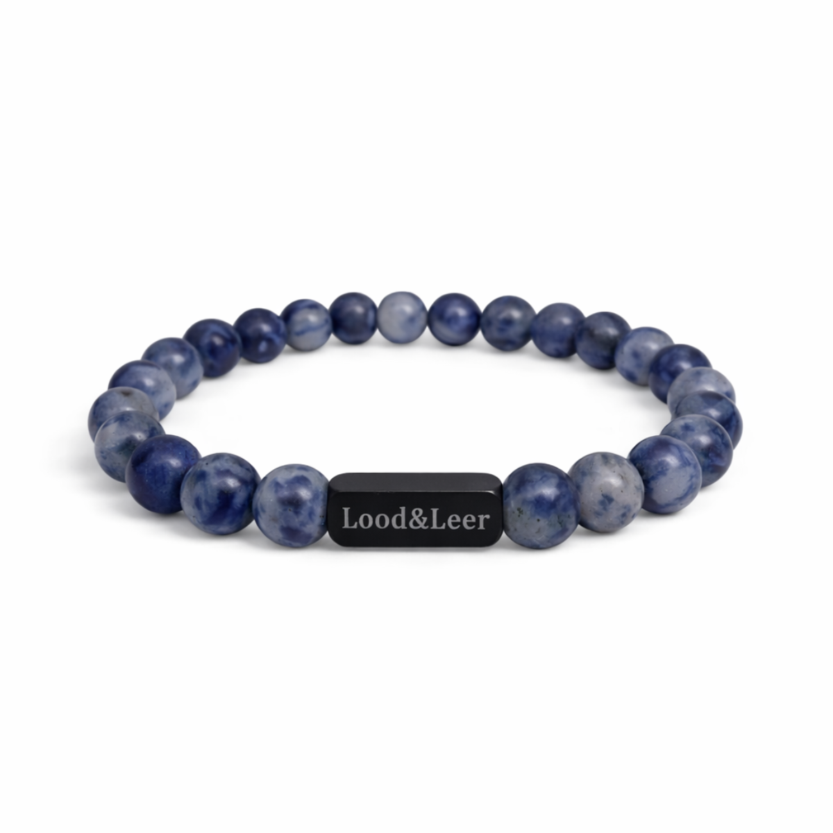 Sodaliet Natuursteen Armband – Lood & Leer®