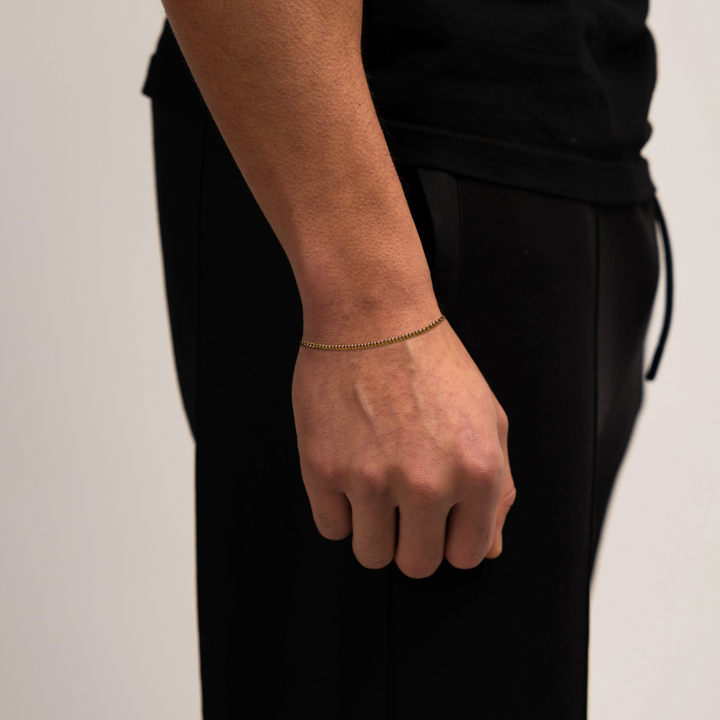Cuban Link Armband Goud 2MM