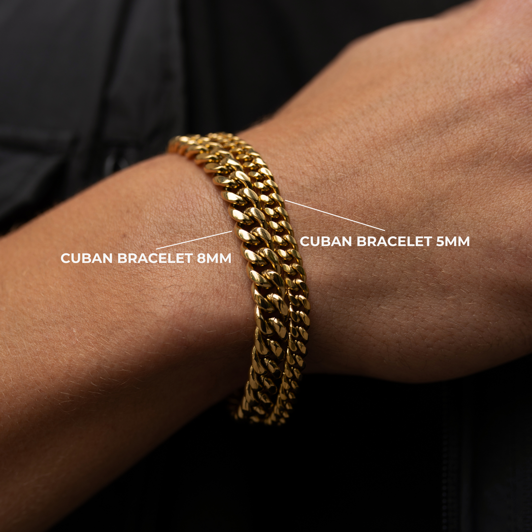 Cuban Link Armband Goud 5MM
