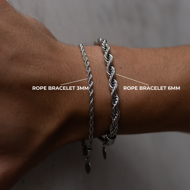 Rope Armband Zilver 3MM