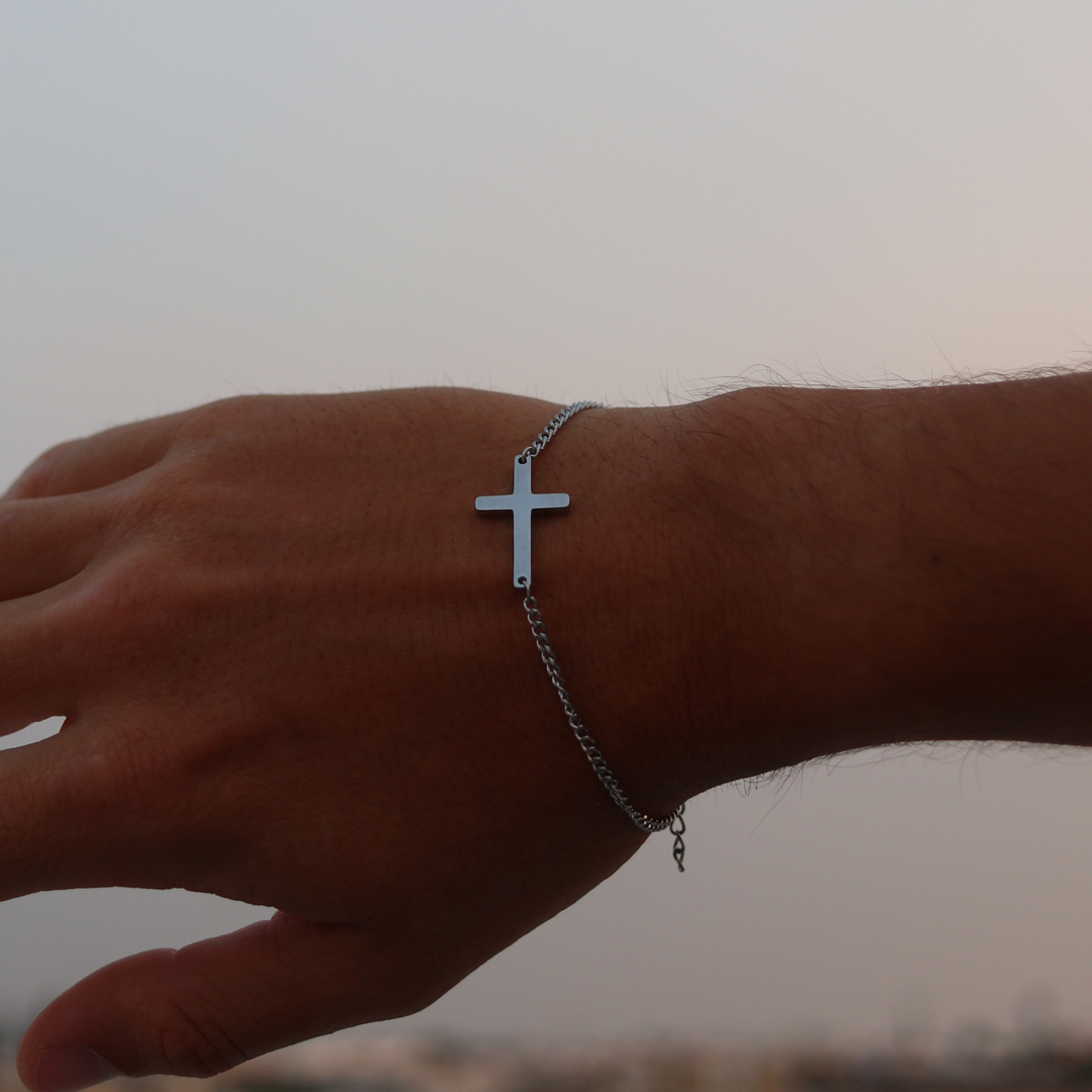Cross Armband Zilver