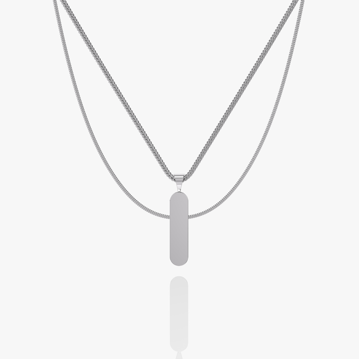 Minimal Pendant Set Silver