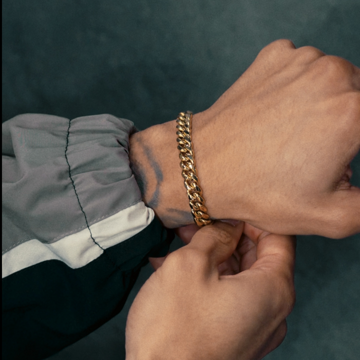 Cuban Link Armband Goud 8MM