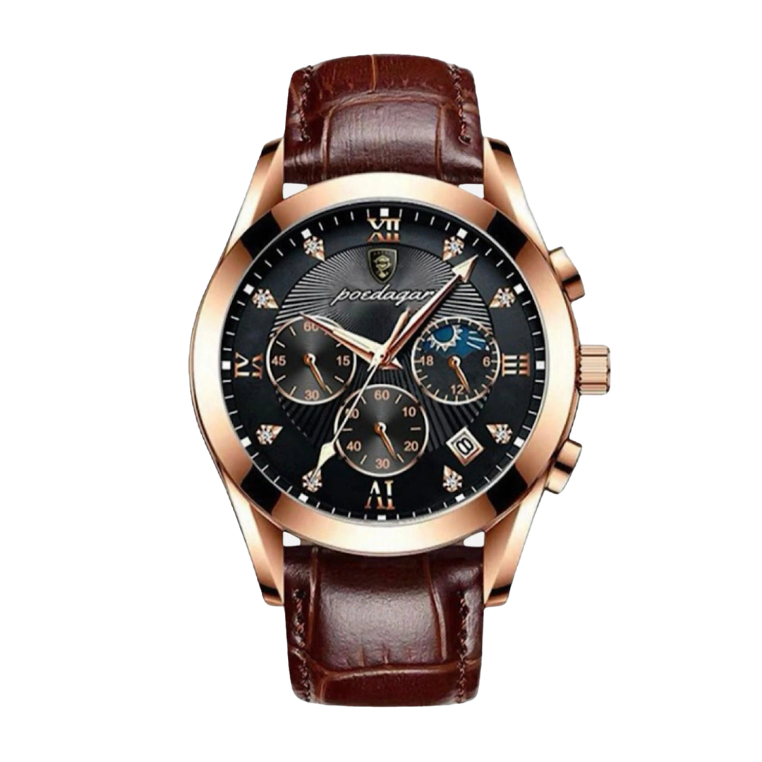 Vanguard herenhorloge van Lood & Leer met 316L roestvrijstalen kast en premium afwerking.