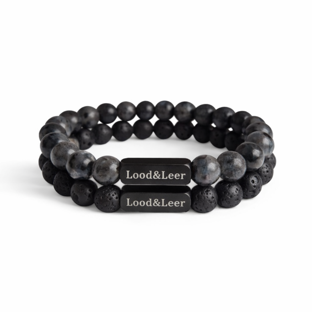 Shadow Force Set – Labradoriet Donkergrijs & Lava – Lood & Leer®