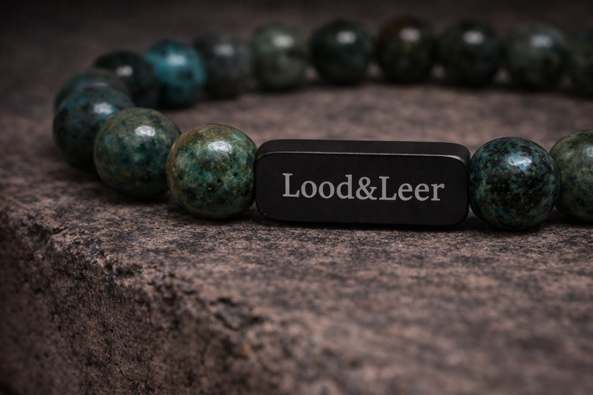 Groen Turkoois Natuursteen Armband – Lood & Leer®