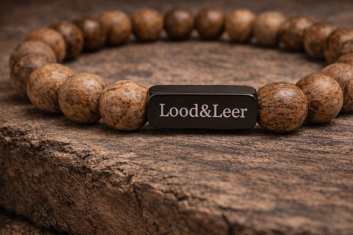 Jaspis Bruin Natuursteen Armband – Lood & Leer®