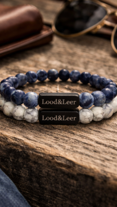 🎁 Valentijns Duo Armband – Blue Calm Set