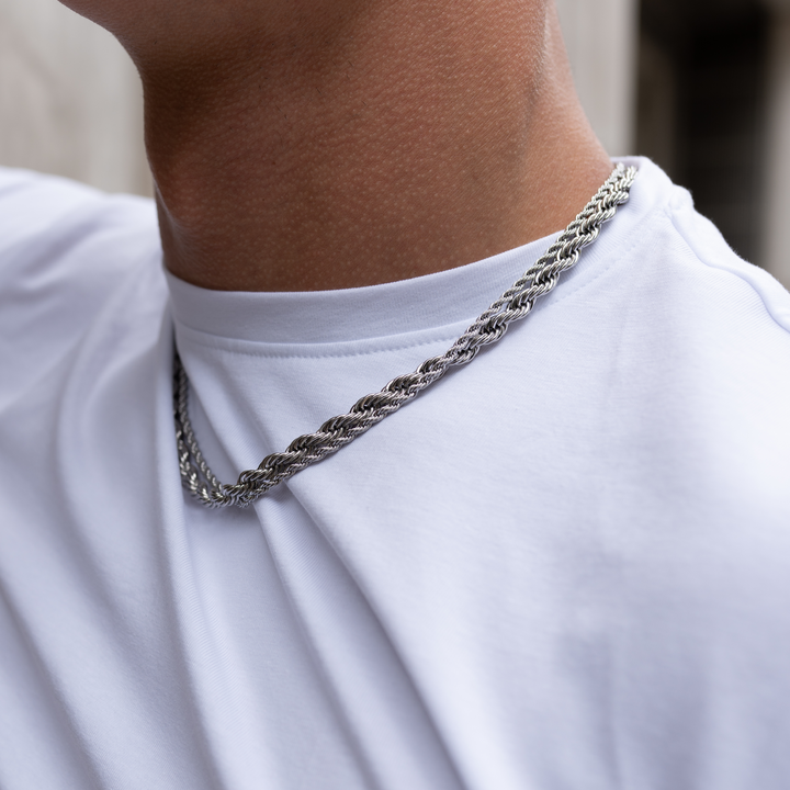 Rope Ketting Zilver 6MM